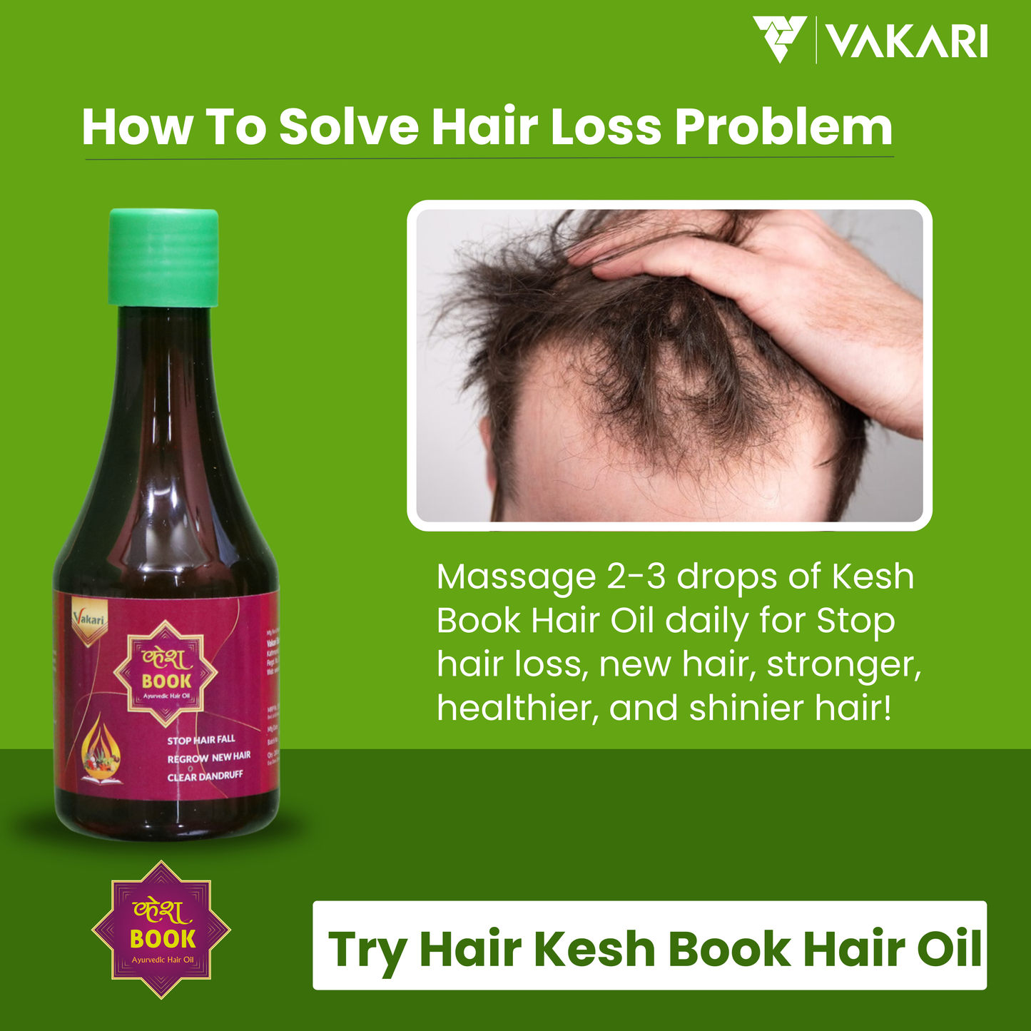 Kesh Book Hair Oil For Hair Regrowth