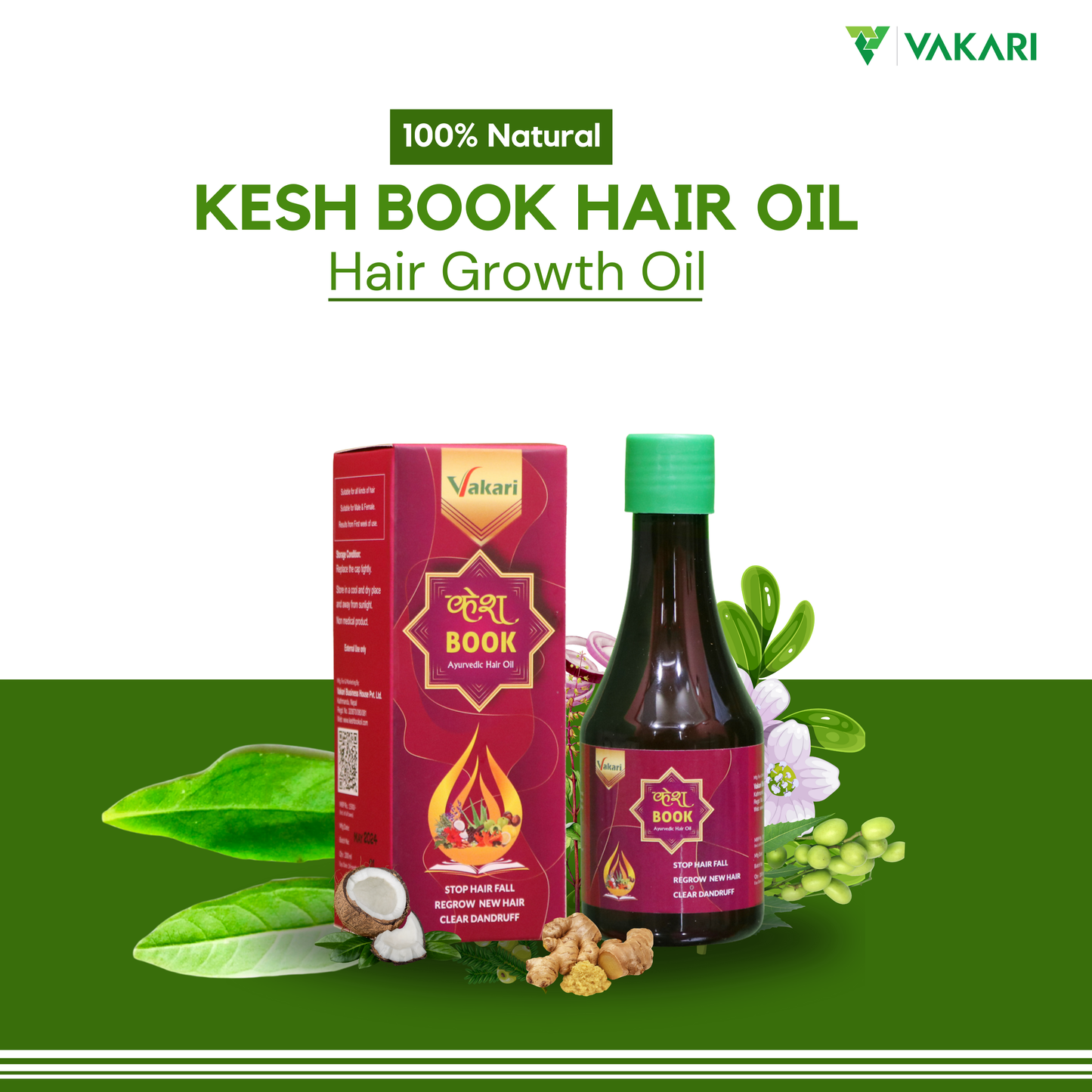 Kesh Book Hair Oil For Hair Regrowth